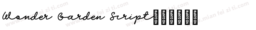 Wonder Garden Script字体转换